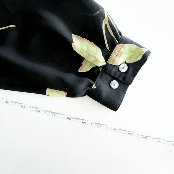 Tanjay Women Blouse Button Down Long Sleeve Padded Floral 24W - Picture 5 of 8